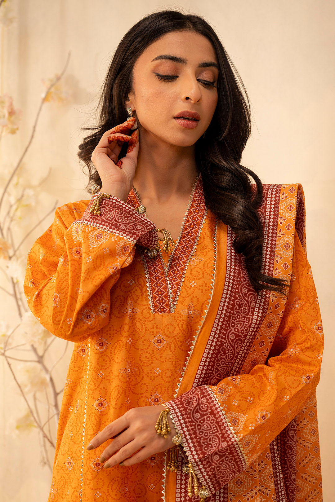 Zellbury | Unstitched 3 Piece Lawn | Shirt Shalwar Dupatta - 0115 Default Title