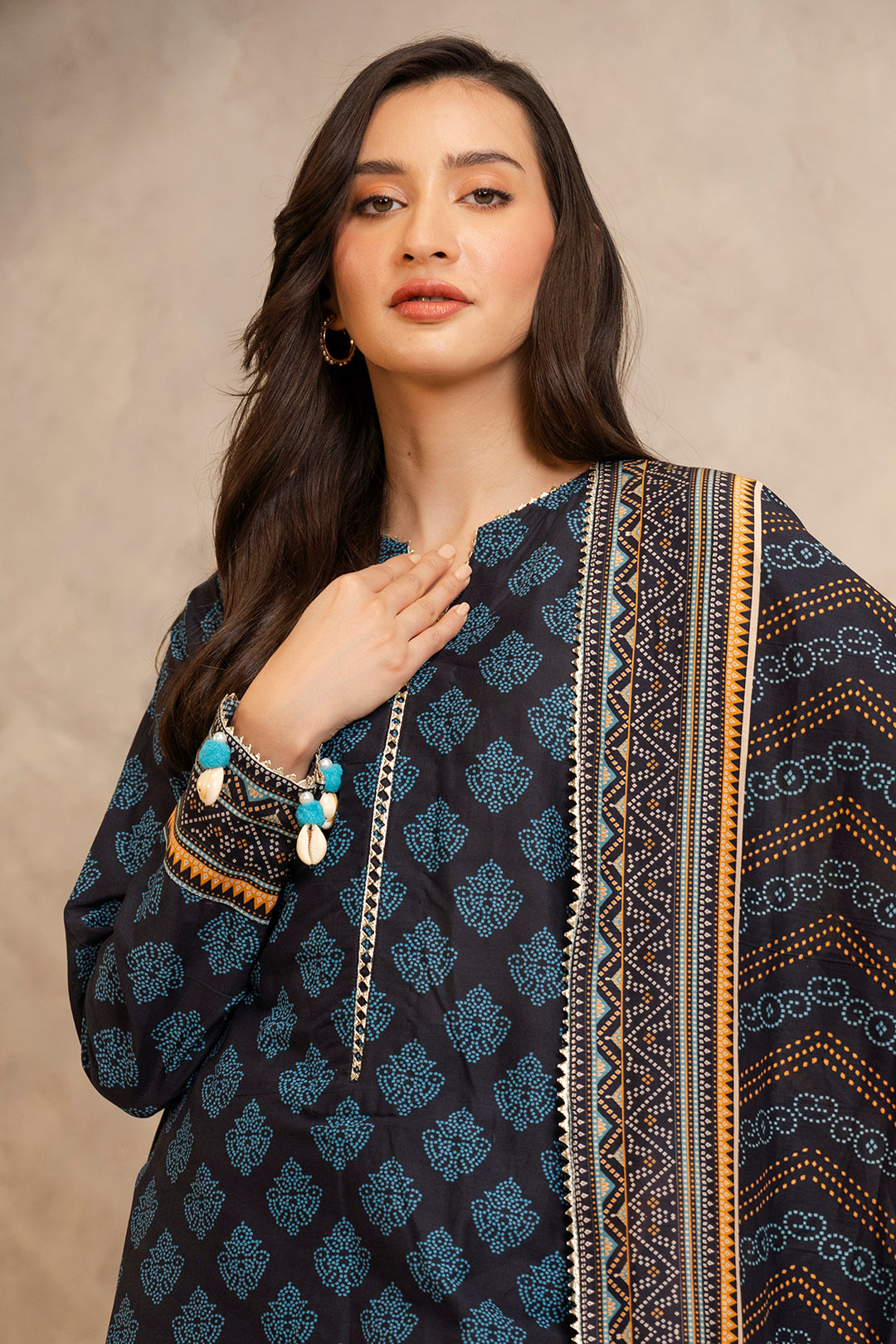Zellbury | Unstitched 3 Piece Lawn | Shirt Shalwar Dupatta - 0125 Default Title