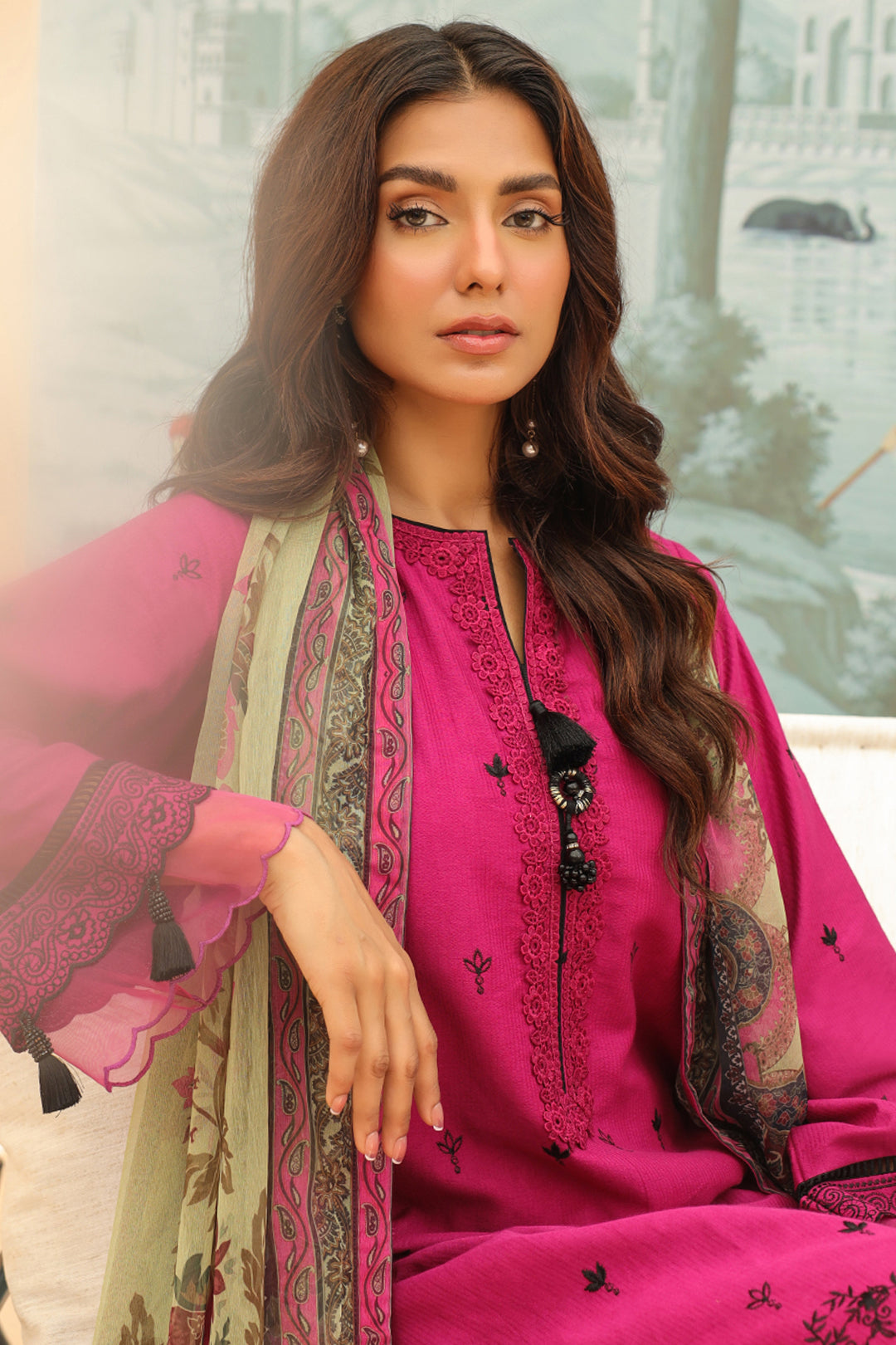 Zellbury | Unstitched 3 Piece Khaddar | Embroidered Shirt Shalwar Dupatta - 0772 Default Title