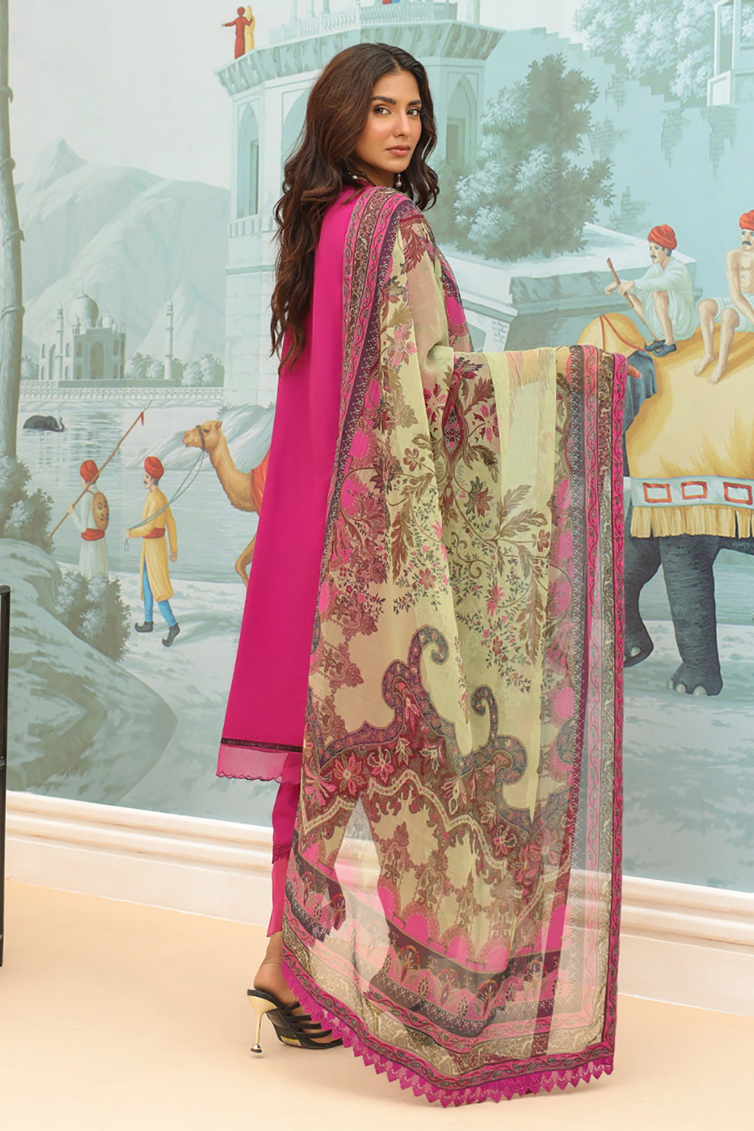 Zellbury | Unstitched 3 Piece Khaddar | Embroidered Shirt Shalwar Dupatta - 0772