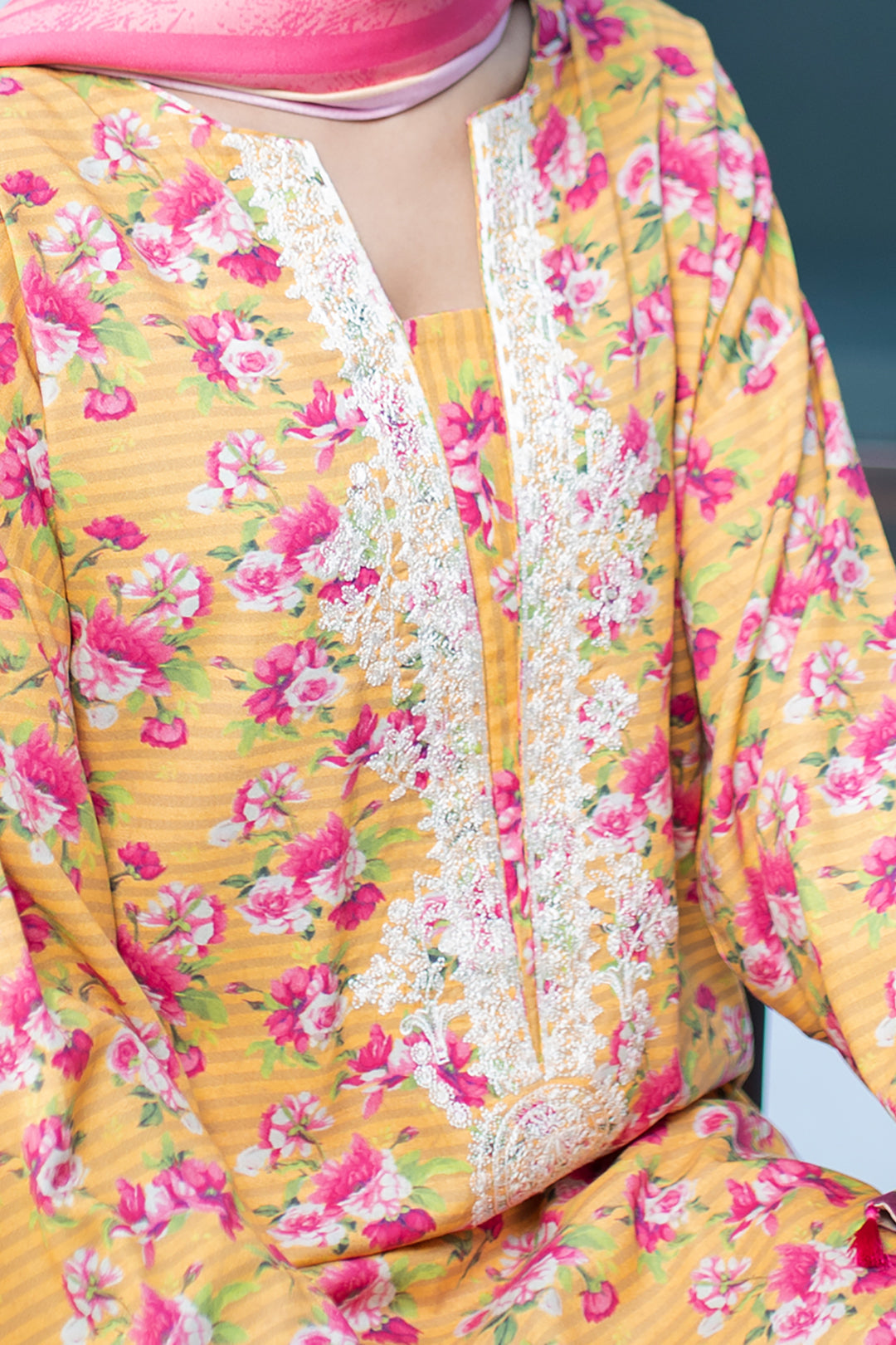 Zellbury | Unstitched 3 Piece Viscose | Embroidered Shirt Shalwar Dupatta - 0837