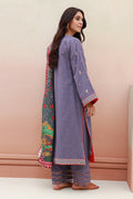 Zellbury | Unstitched 3 Piece Khaddar | Embroidered Shirt Shalwar Dupatta - 0846