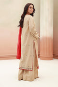 Zellbury | Unstitched 3 Piece Khaddar | Embroidered Shirt Shalwar Dupatta - 0847