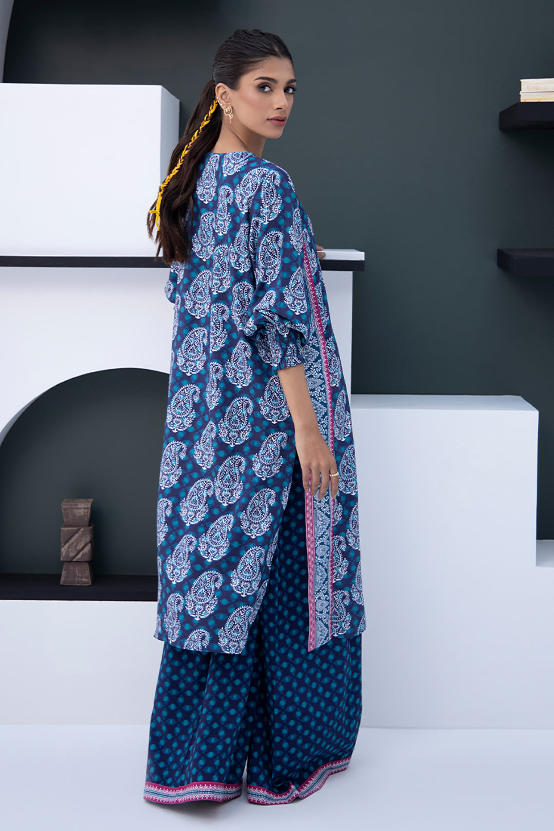 Zellbury | Unstitched 2 Piece Viscose | Shirt Shalwar - 0789