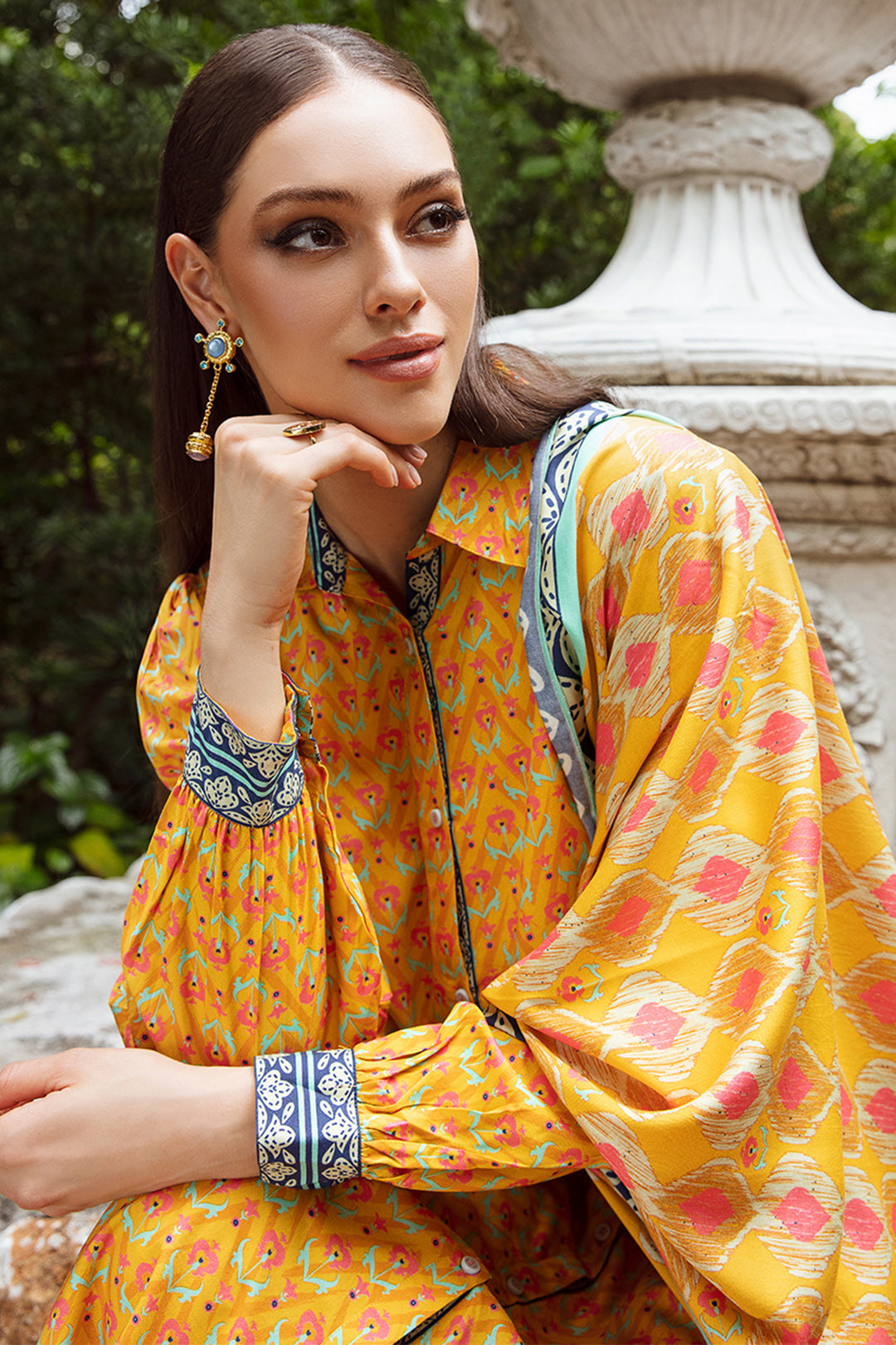 Zellbury | Unstitched 3 Piece Viscose | Shirt Shalwar Dupatta - 0742 Default Title