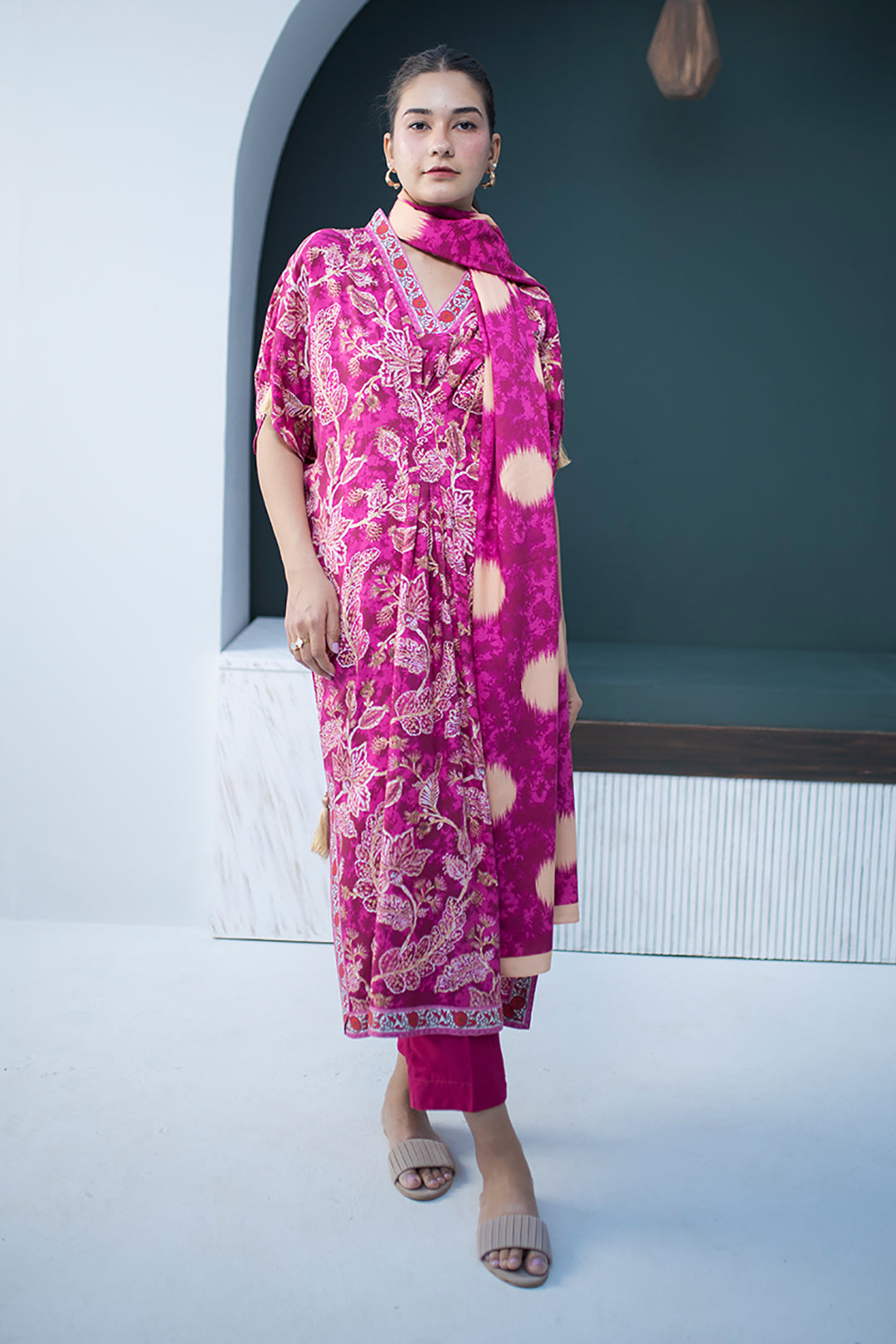 Zellbury | Unstitched 3 Piece Viscose | Shirt Shalwar Dupatta - 0819 Default Title