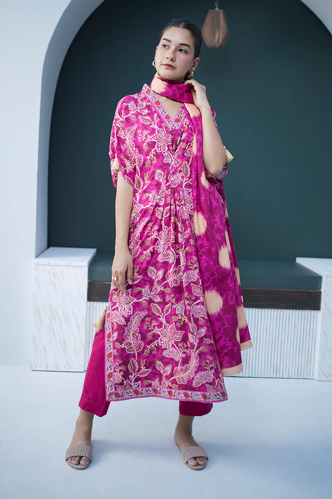 Zellbury | Unstitched 3 Piece Viscose | Shirt Shalwar Dupatta - 0819