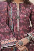 Zellbury | Unstitched 3 Piece Khaddar | Embroidered Shirt Shalwar Dupatta - 0402