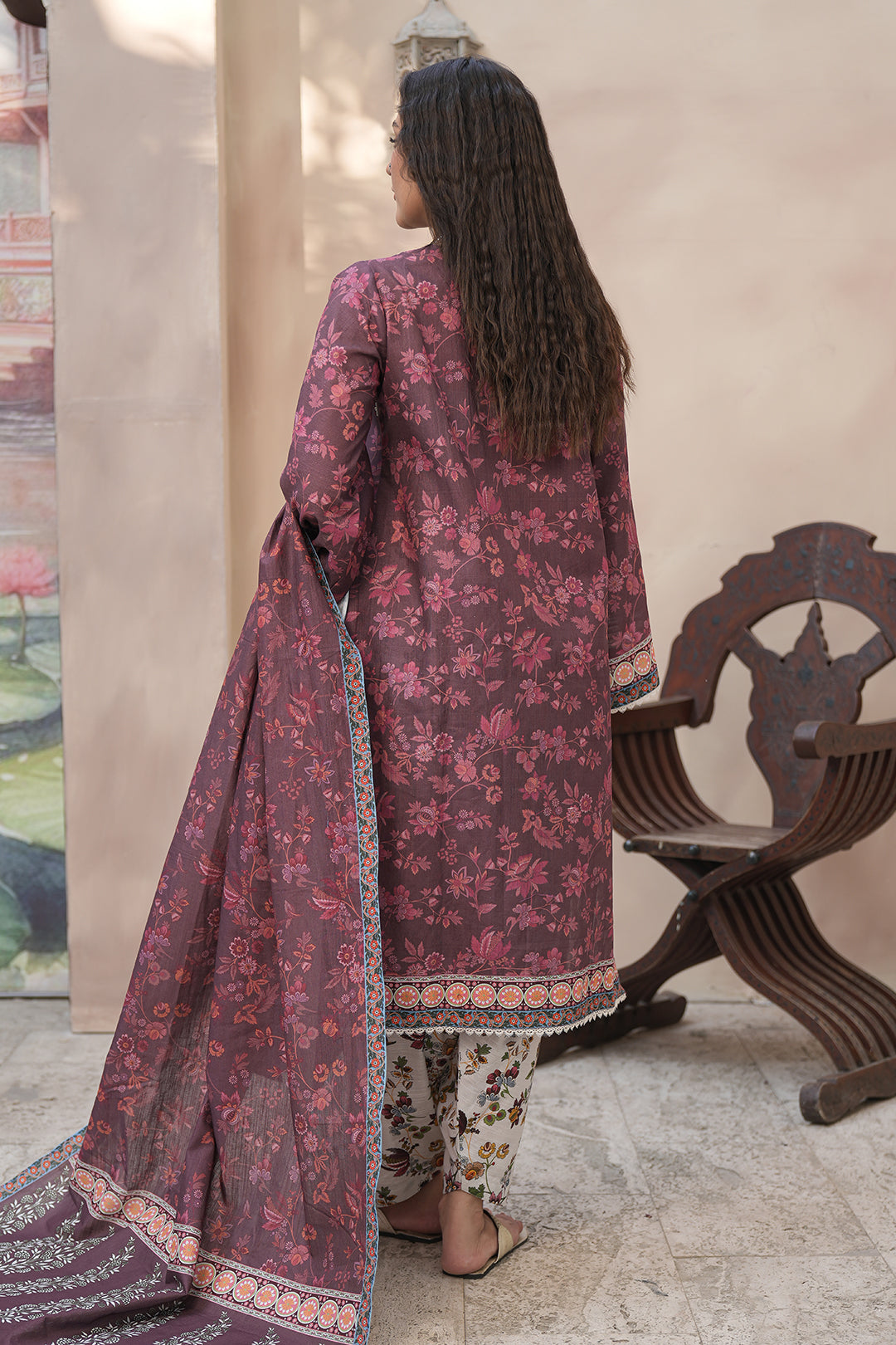 Zellbury | Unstitched 3 Piece Khaddar | Embroidered Shirt Shalwar Dupatta - 0402