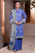 Zellbury | Unstitched 3 Piece Khaddar | Embroidered Shirt Shalwar Dupatta - 0589