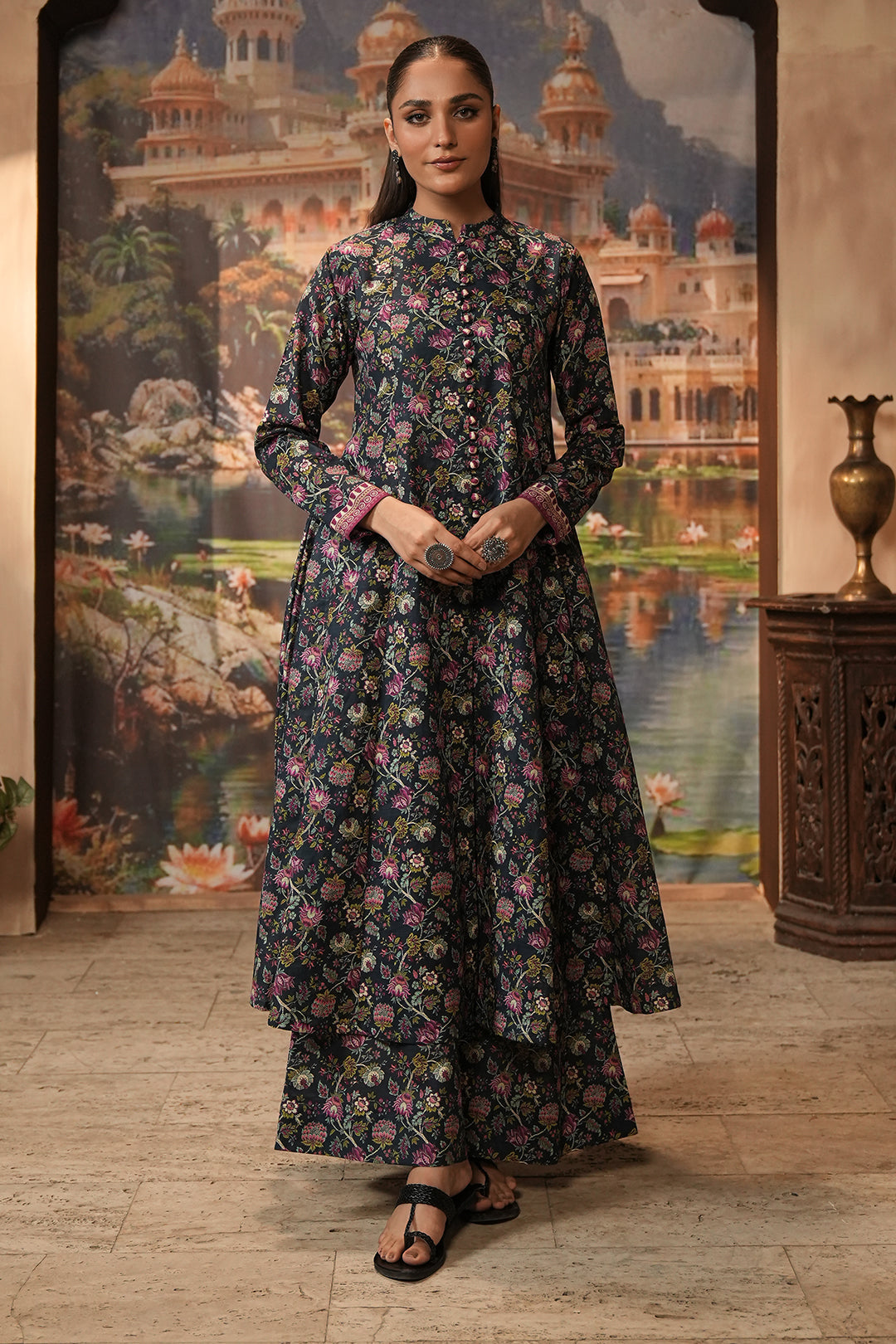 Zellbury | Unstitched 2 Piece Khaddar | Shirt Shalwar - 0345