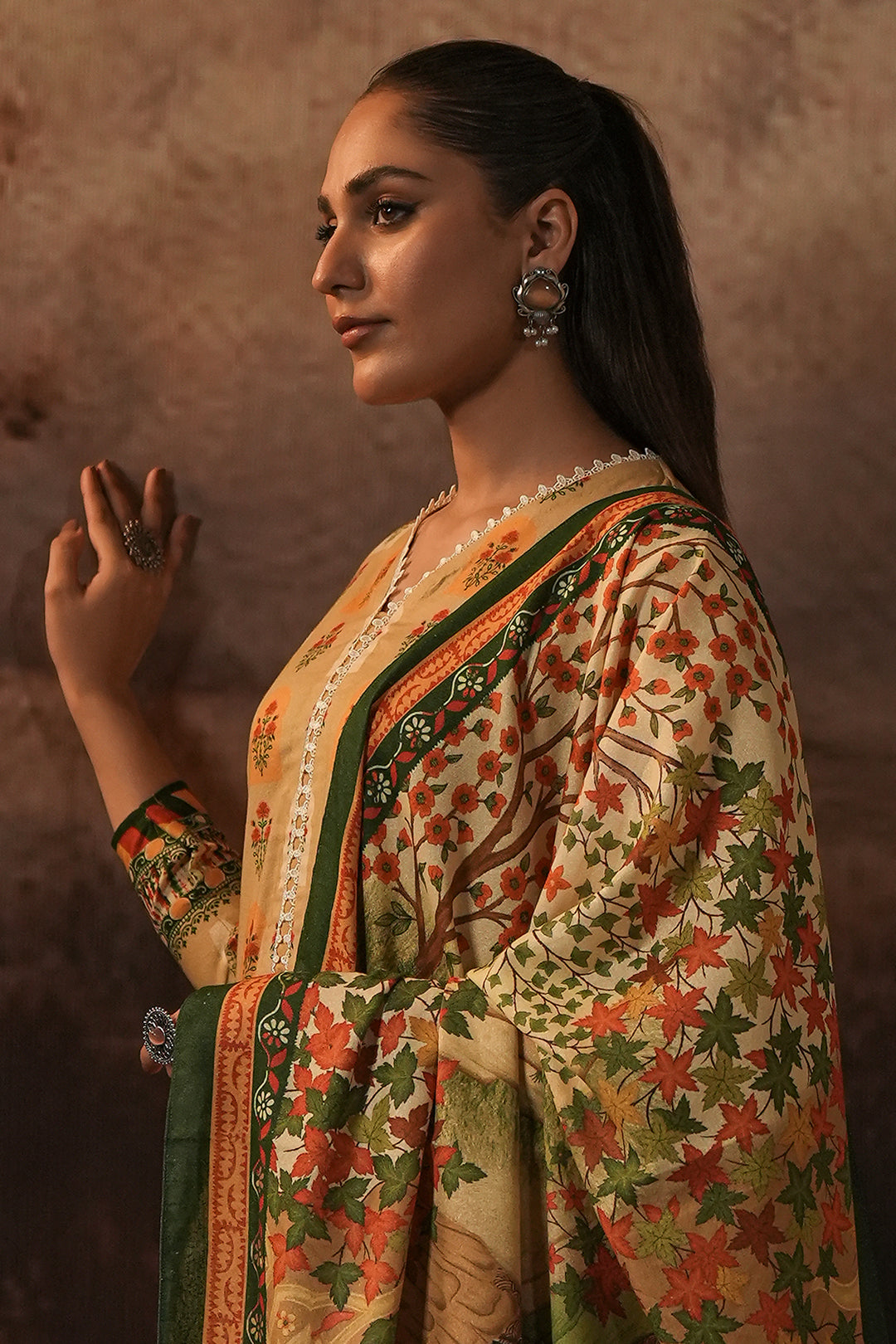 Zellbury | Unstitched 3 Piece Karandi | Shirt Shalwar Dupatta - 0379 Default Title