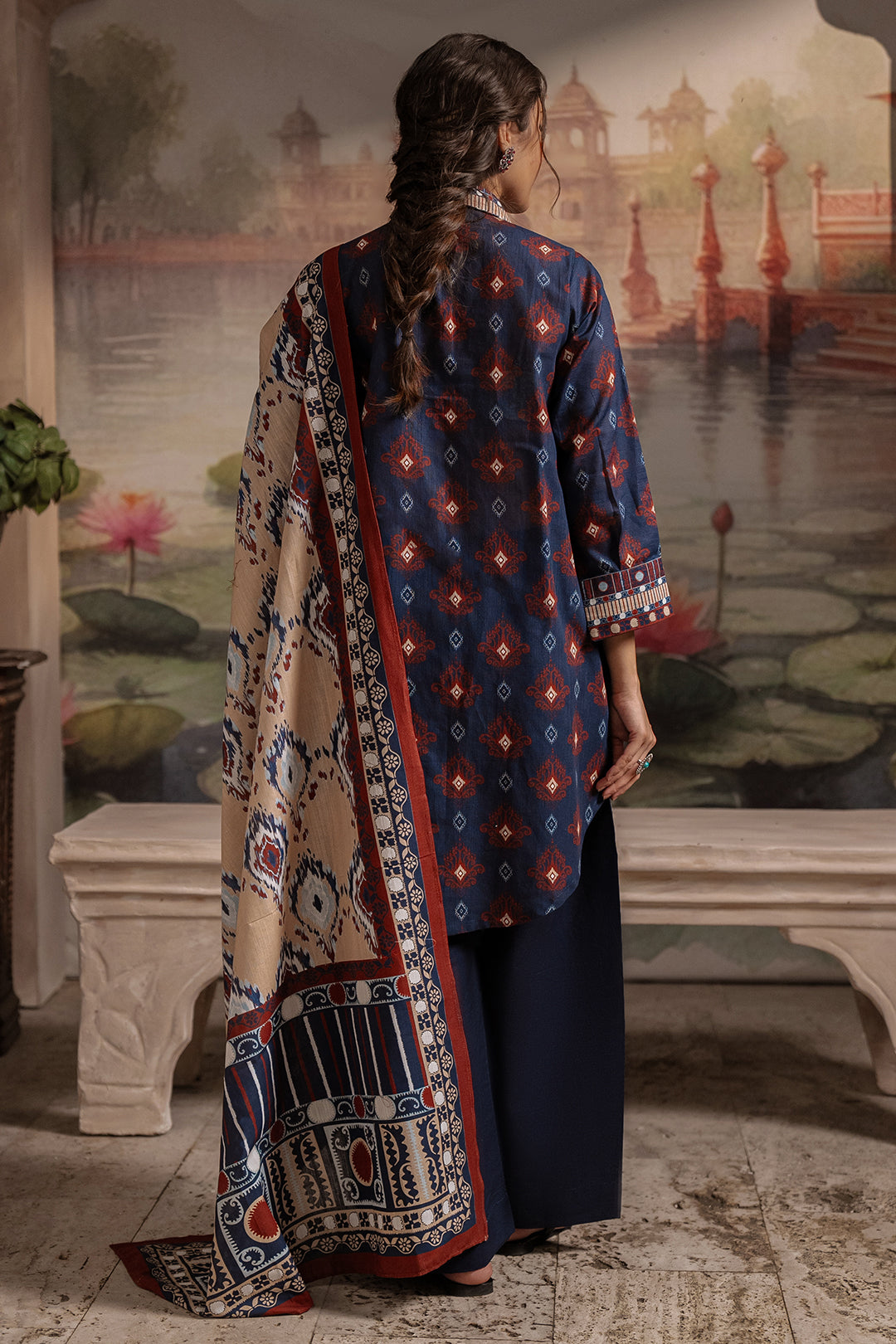 Zellbury | Unstitched 3 Piece Khaddar | Shirt Shalwar Dupatta - 0387