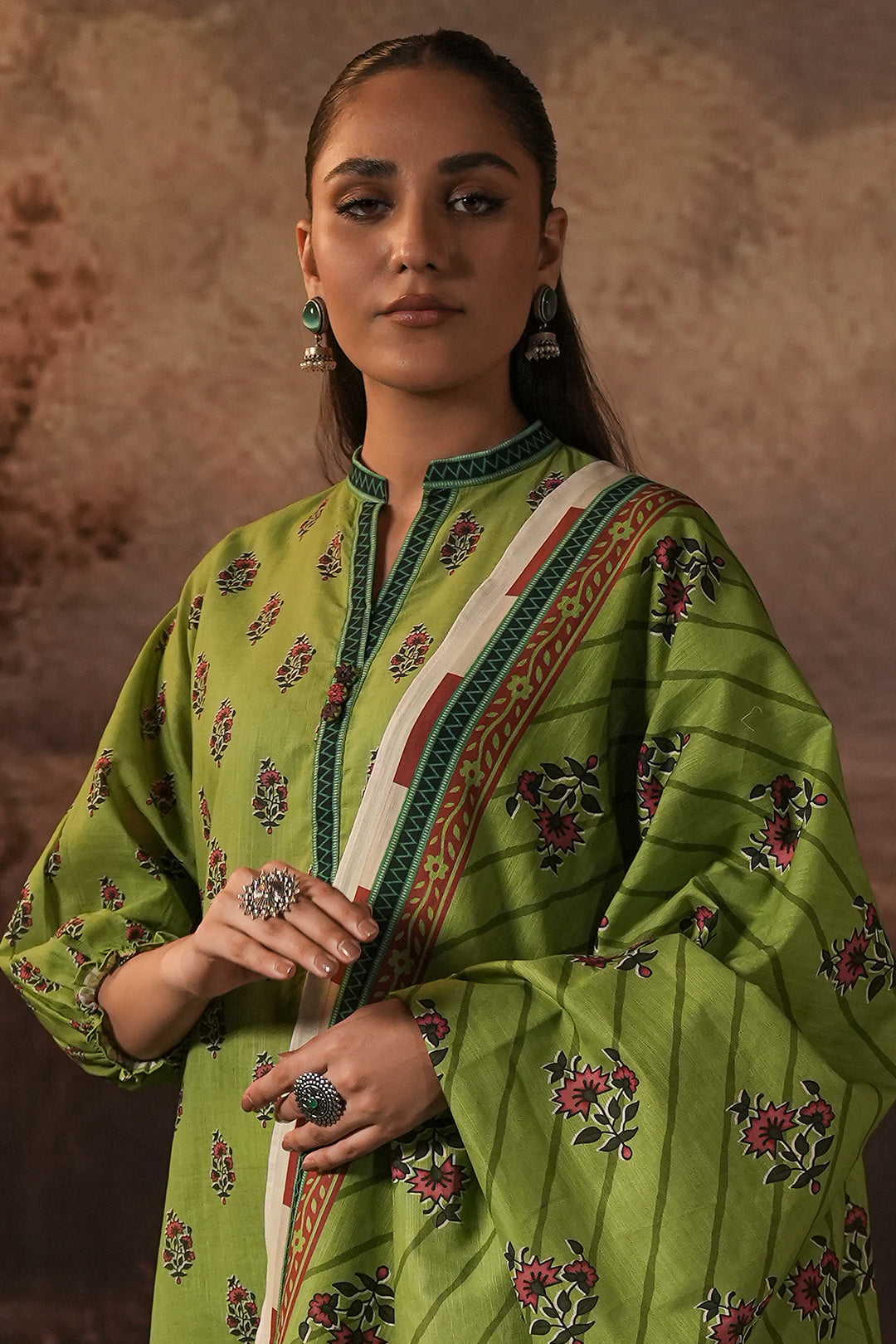 Zellbury | Unstitched 3 Piece Khaddar | Shirt Shalwar Dupatta - 0388 Default Title