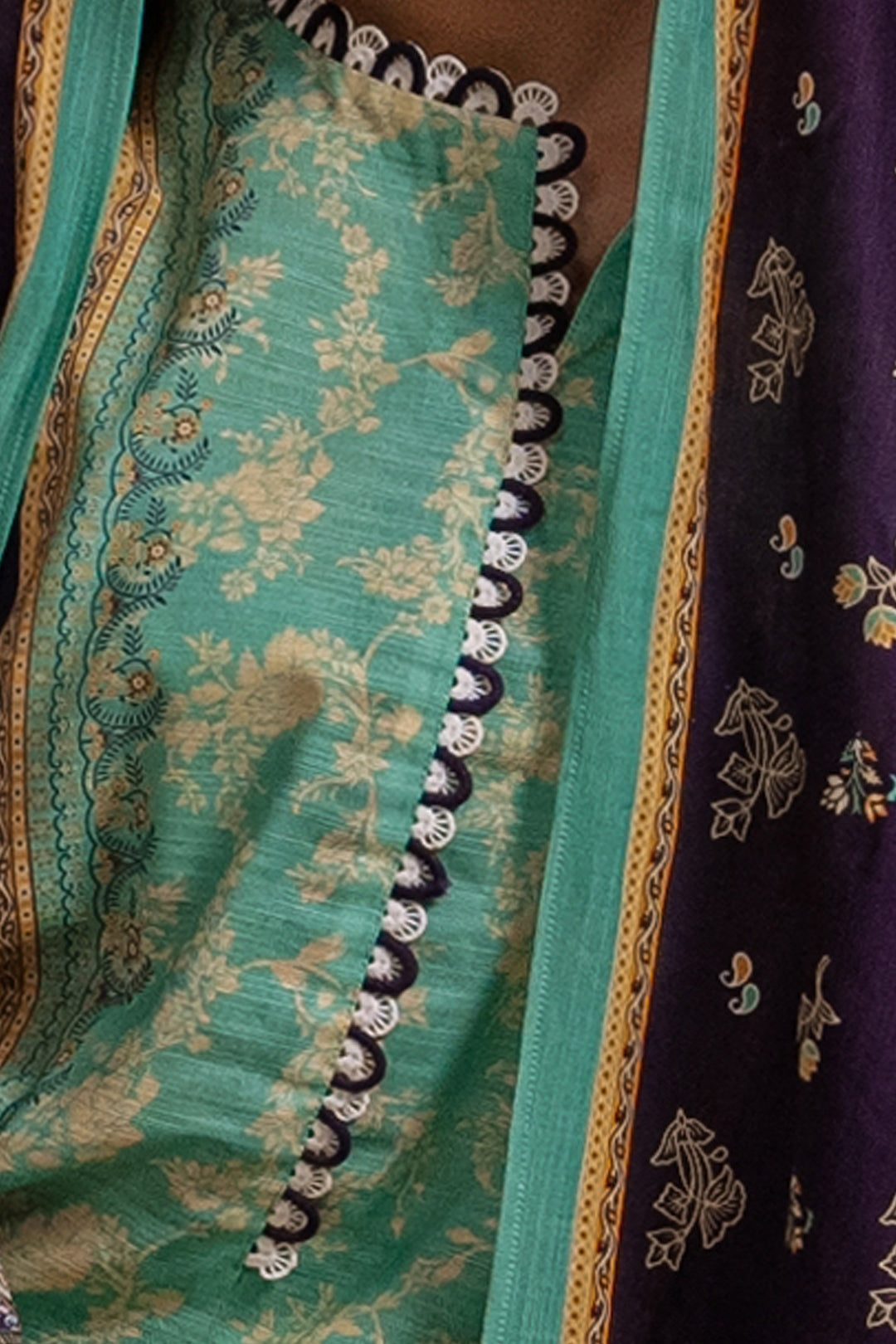 Zellbury | Unstitched 3 Piece Khaddar | Shirt Shalwar Dupatta - 0455