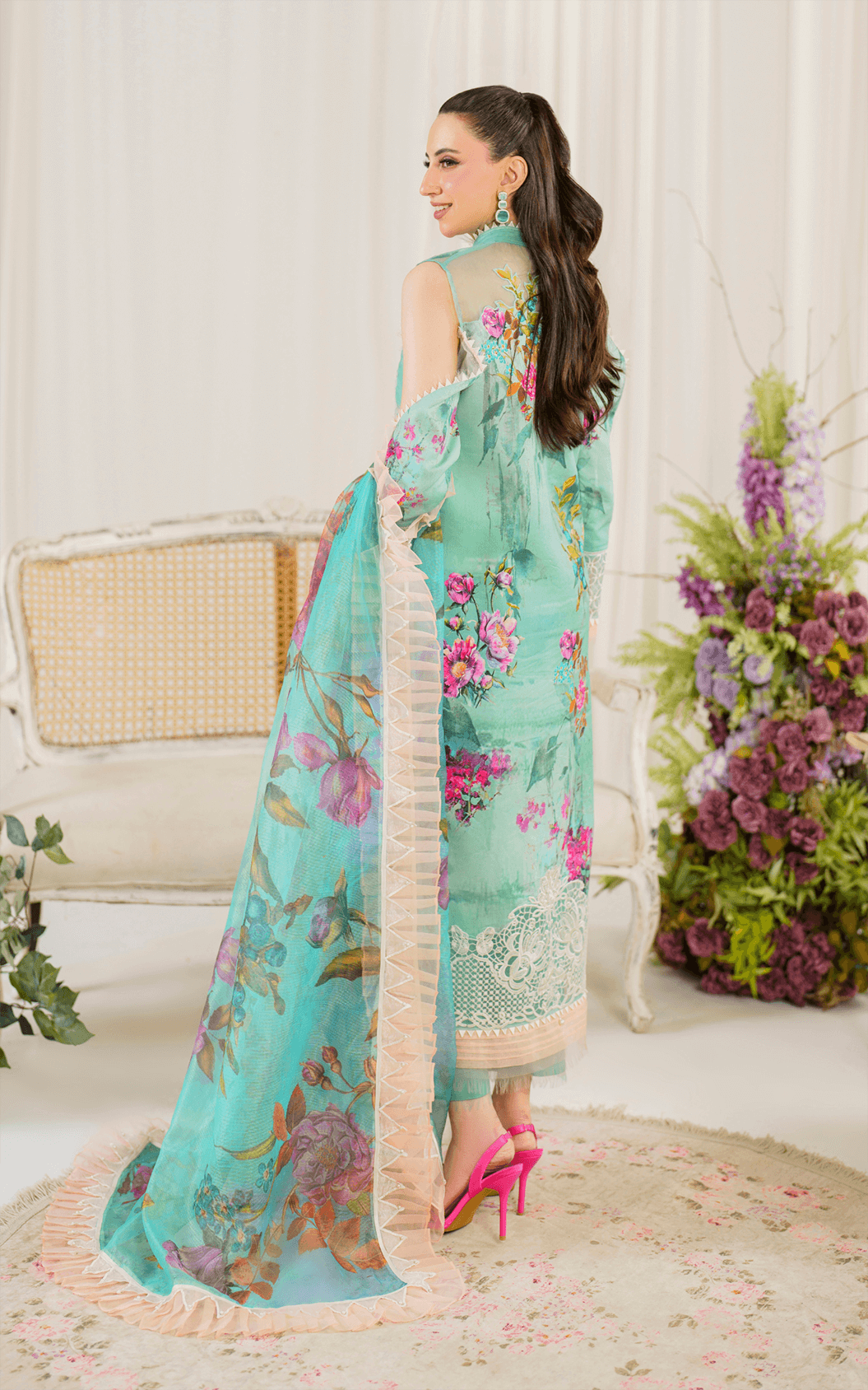 Asifa and Nabeel | Pretty in Pink Limited Edition | Water Lily (PP-3) - Pakistani Designer Dress - by Asifa and Nabeel | Type: Luxury - 100% Original at Saira Sultan
