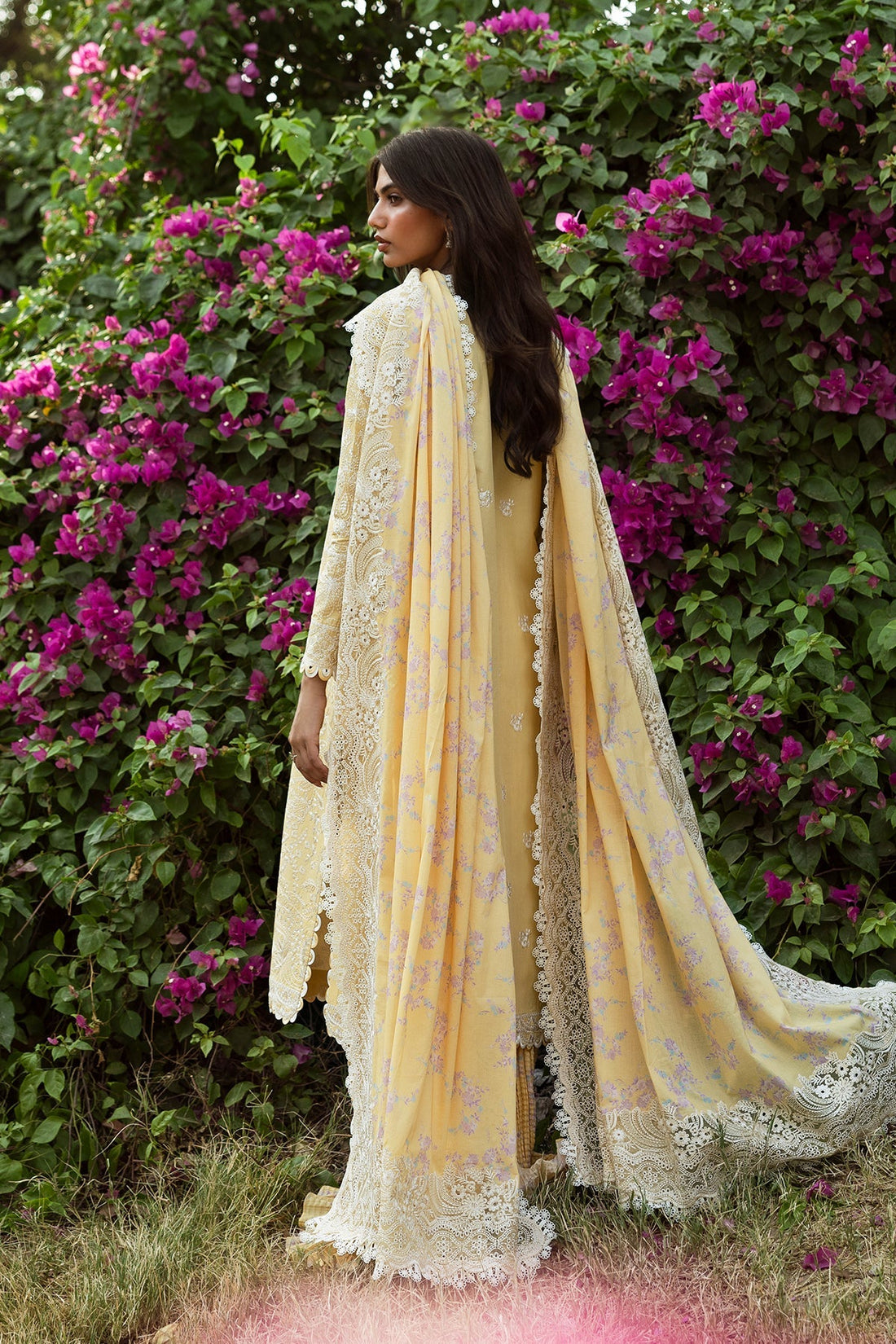 Afrozeh | Mulaqaat Lawn | Taqdeer XS Lemon Yellow Lawn