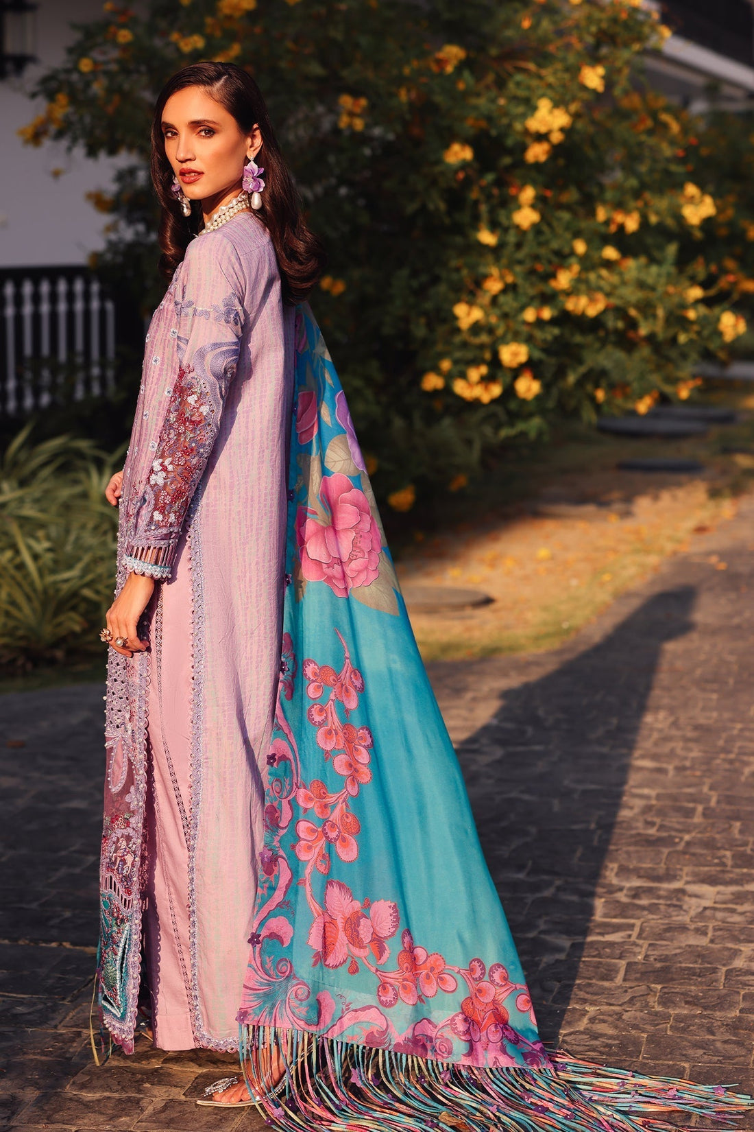 Afrozeh | Lawn 25 | Chrysa XS Lilac Lawn