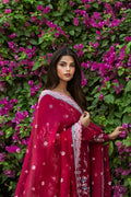 Afrozeh | Mulaqaat Lawn | Humnasheen M Hot Pink Lawn