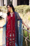 Afrozeh | Lawn 25 | Glacis M Maroon Lawn
