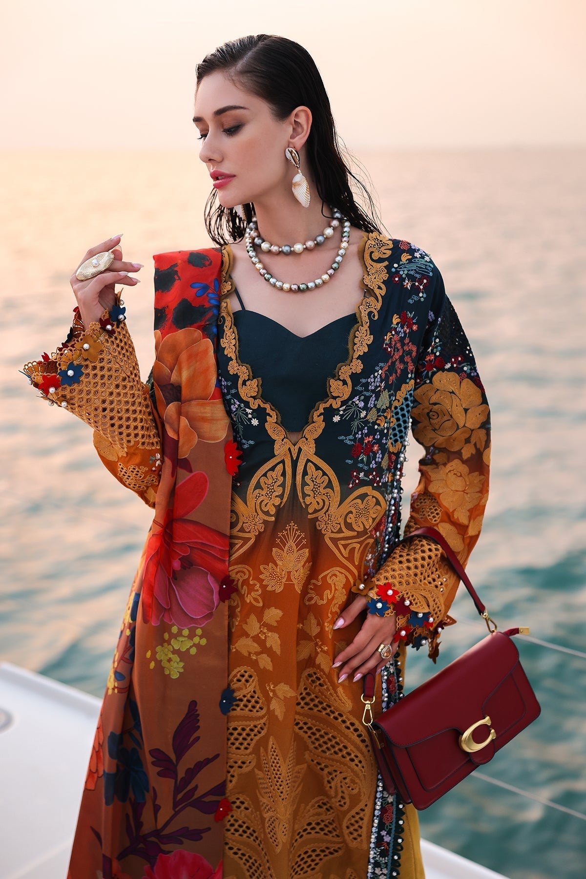 Afrozeh | Lawn 25 | Halcy Custom Size Omber Lawn