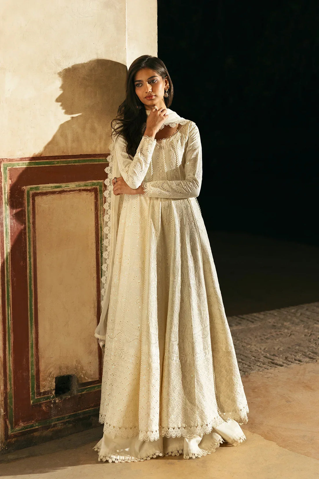 Afrozeh | Mulaqaat Lawn | Ishq XS Off White Lawn
