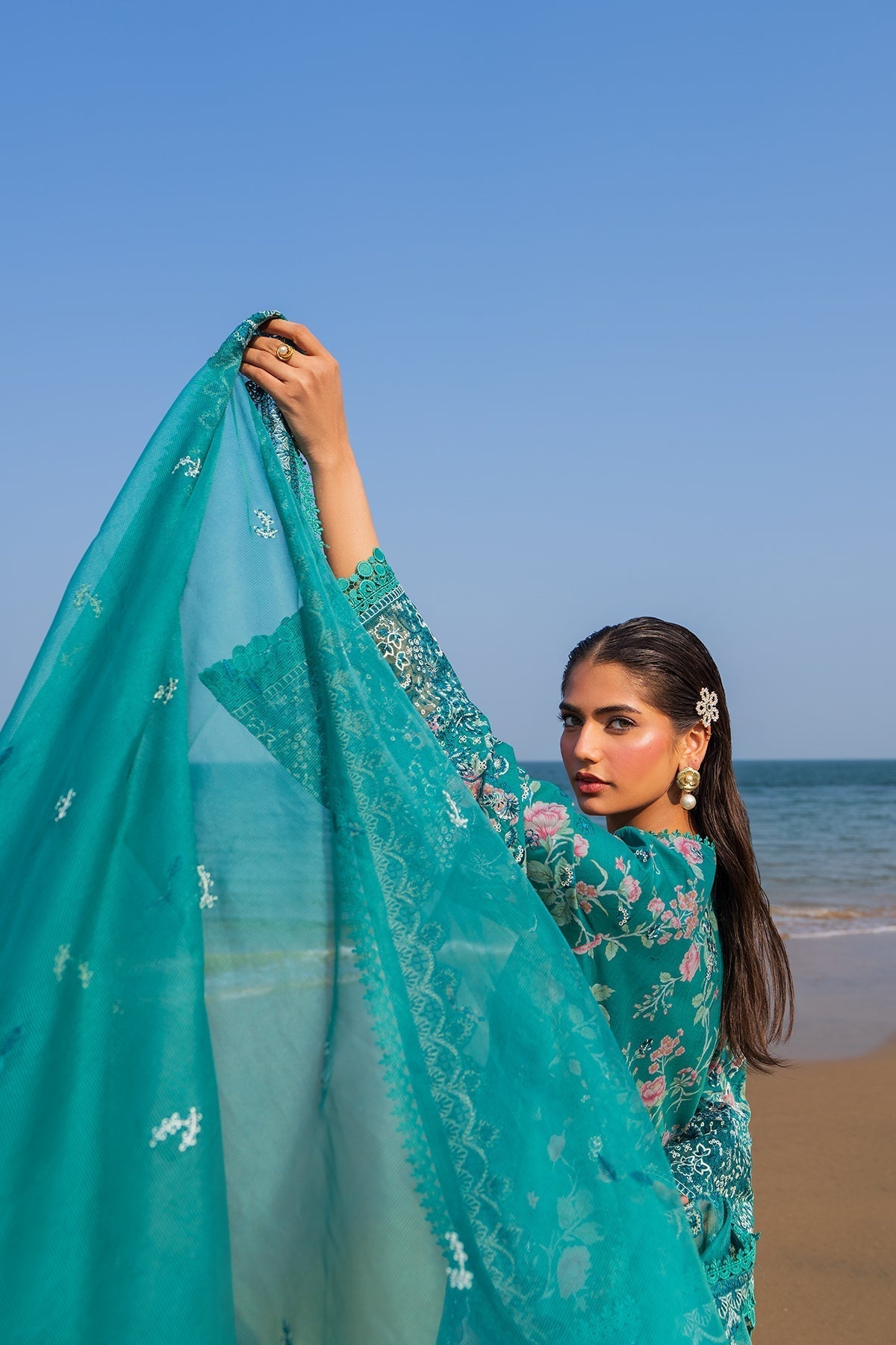 Afrozeh | Endless Summer | Plush M Teal Lawn