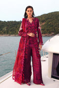 Afrozeh | Lawn 25 | Serene XS Magenta Lawn