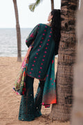 Afrozeh | Lawn 25 | Vermora S Dark Green Lawn