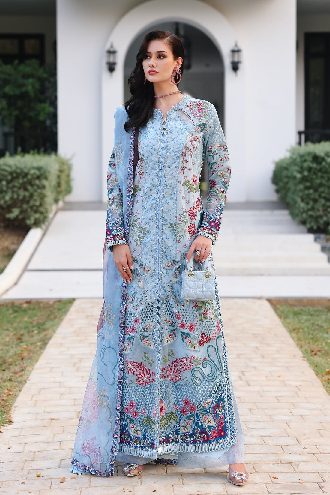 Afrozeh | Lawn 25 | Presta XS Light Blue Lawn