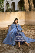 Afrozeh | Mulaqaat Lawn | Shiddat M Blue Lawn