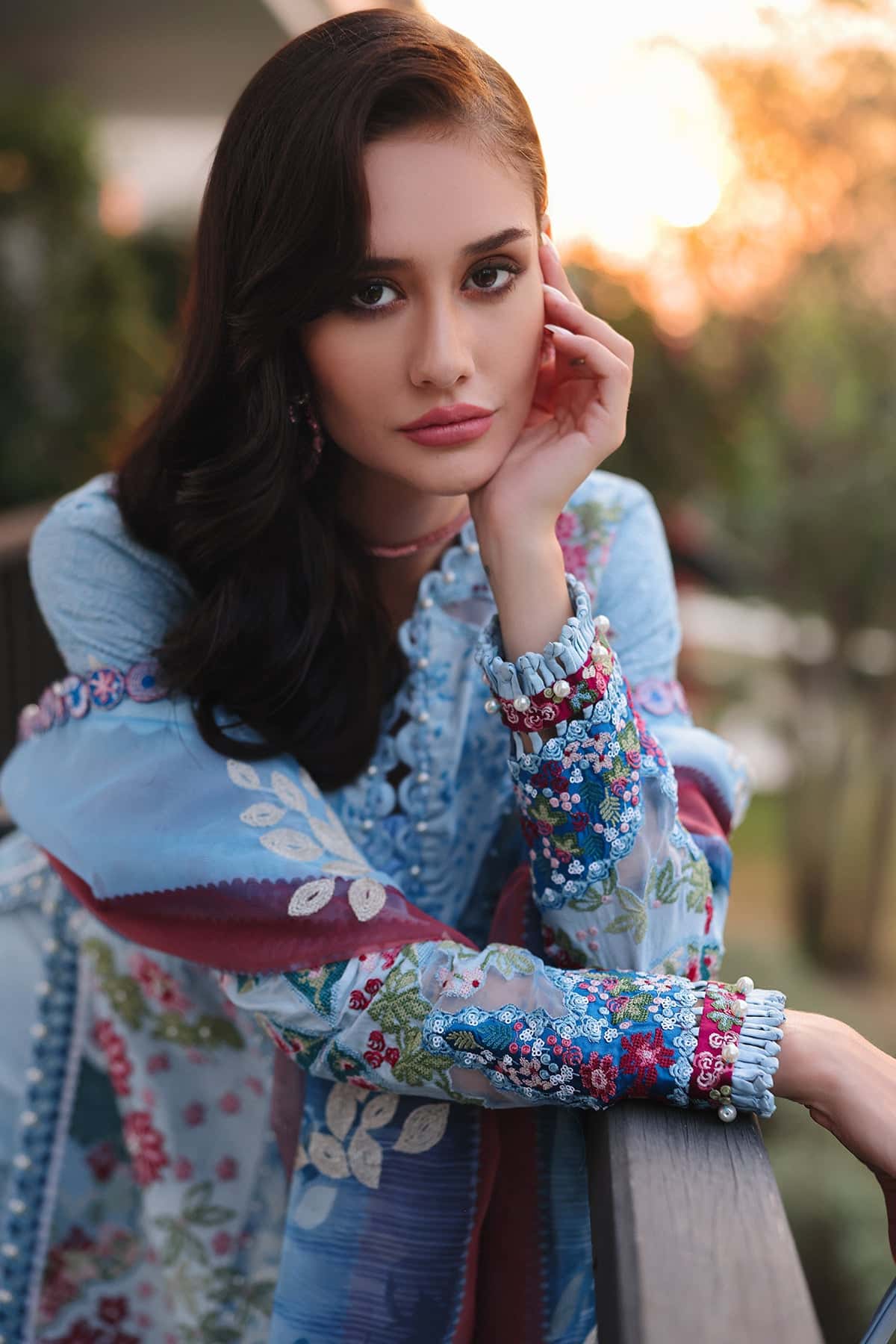 Afrozeh | Lawn 25 | Presta L Dusty Blue Lawn