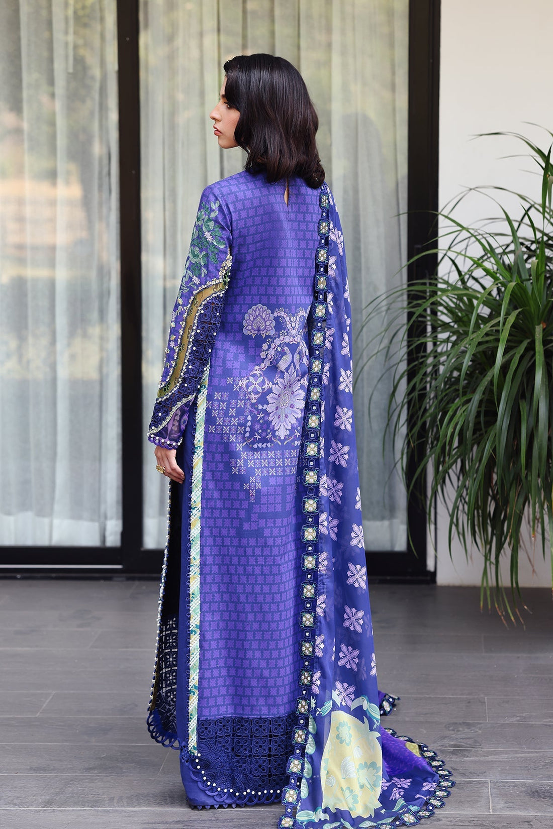 Afrozeh | Lawn 25 | Lumora XS Blue Lawn