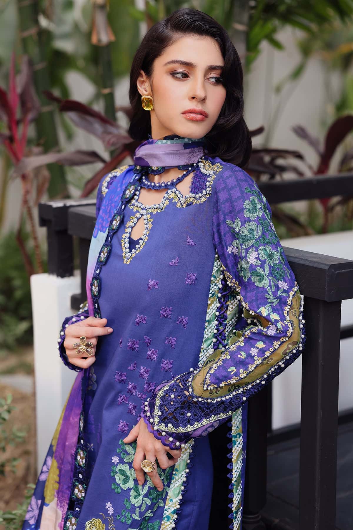 Afrozeh | Lawn 25 | Lumora M Blue Lawn