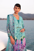 Afrozeh | Lawn 25 | Sovana M Jade Green Lawn