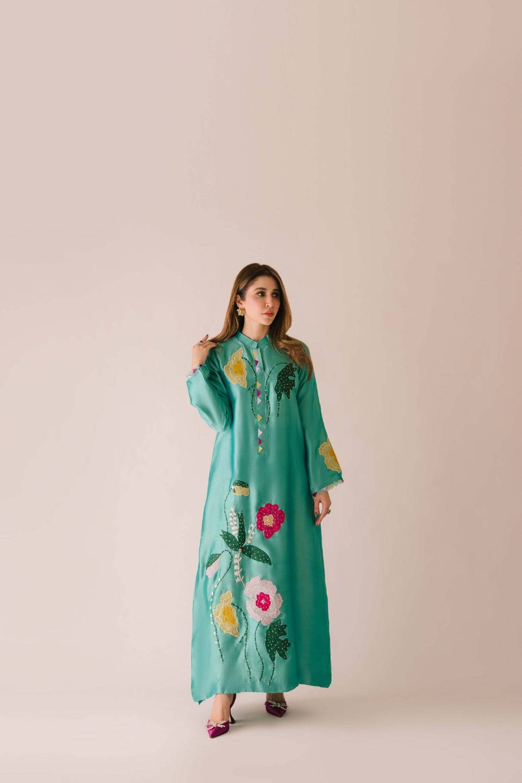 Sammy K | Aadat Festive Edition | Green Goddess - Pakistani Designer Dress - by Sammy K - Type : Ladies Clothes - 100% Original at Saira Sultan
