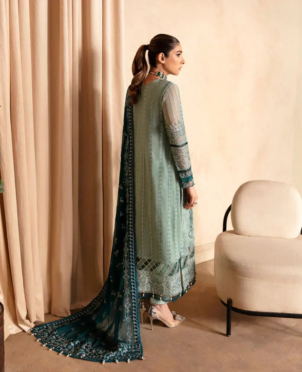 Xenia Formals | Yesfir 24 | Khira - Pakistani Designer Dress - by Xenia Formals | Type: Formal - 100% Original at Saira Sultan