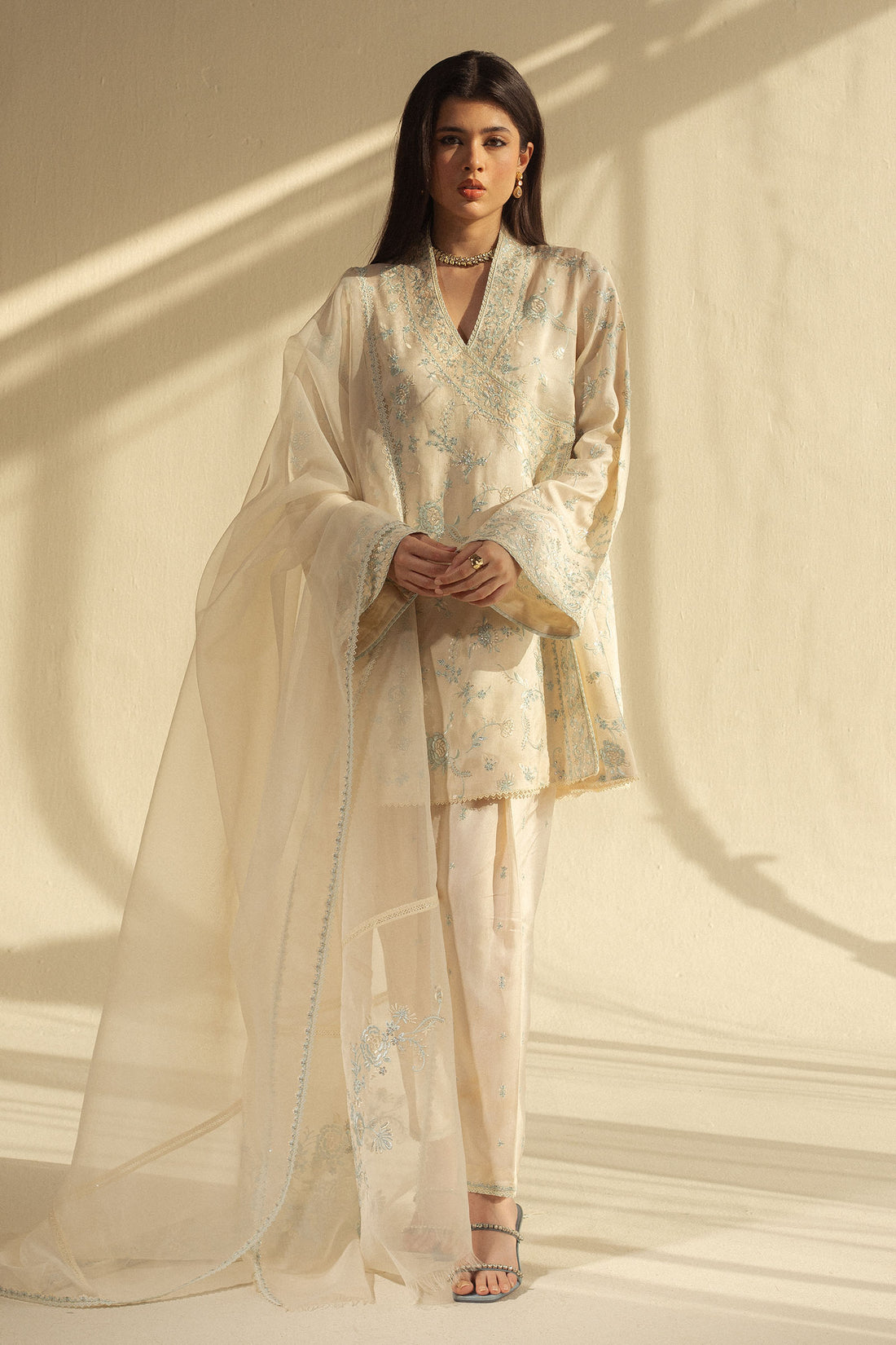 Zara Shahjahan | Fall Festive 24 | ZC-2070 XS Off White Raw Silk