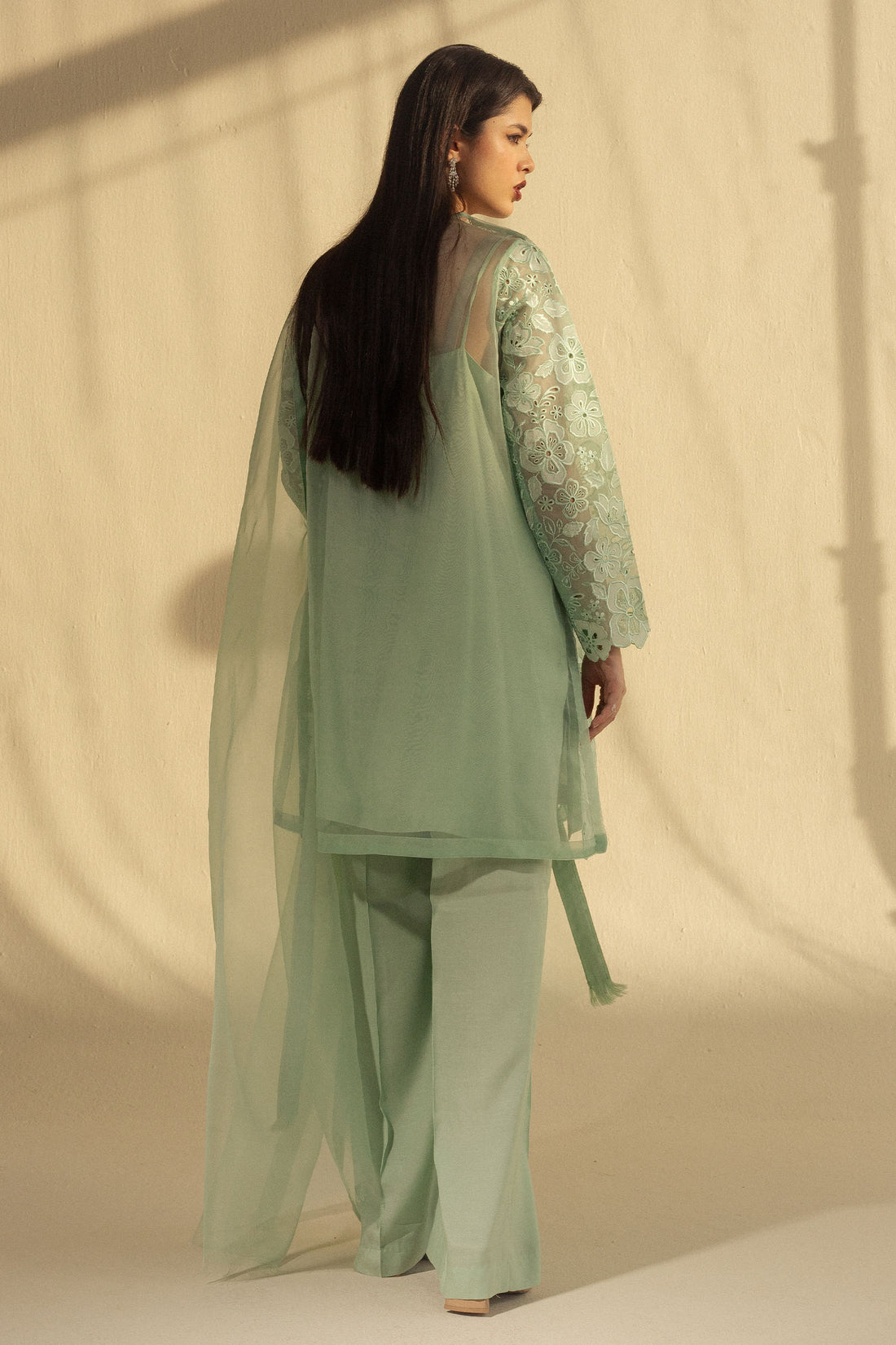 Zara Shahjahan | Fall Festive 24 | ZC-2072 XS Mint Green Organza