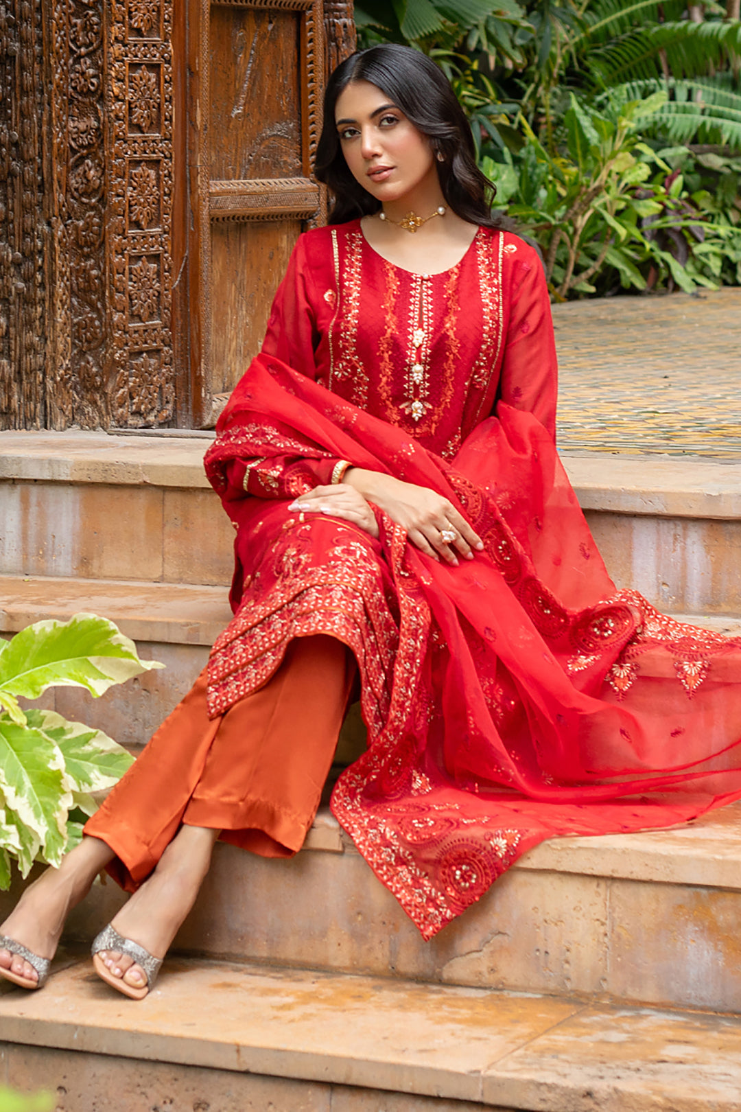 Zellbury | Summer Pret | Embroidered Kurta Dupatta Trouser - 3222