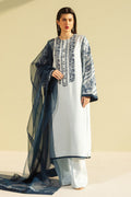 Zara Shahjahan | Festive Wear 25 | ZR25F0105 XS Light Blue Medium Raw Silk