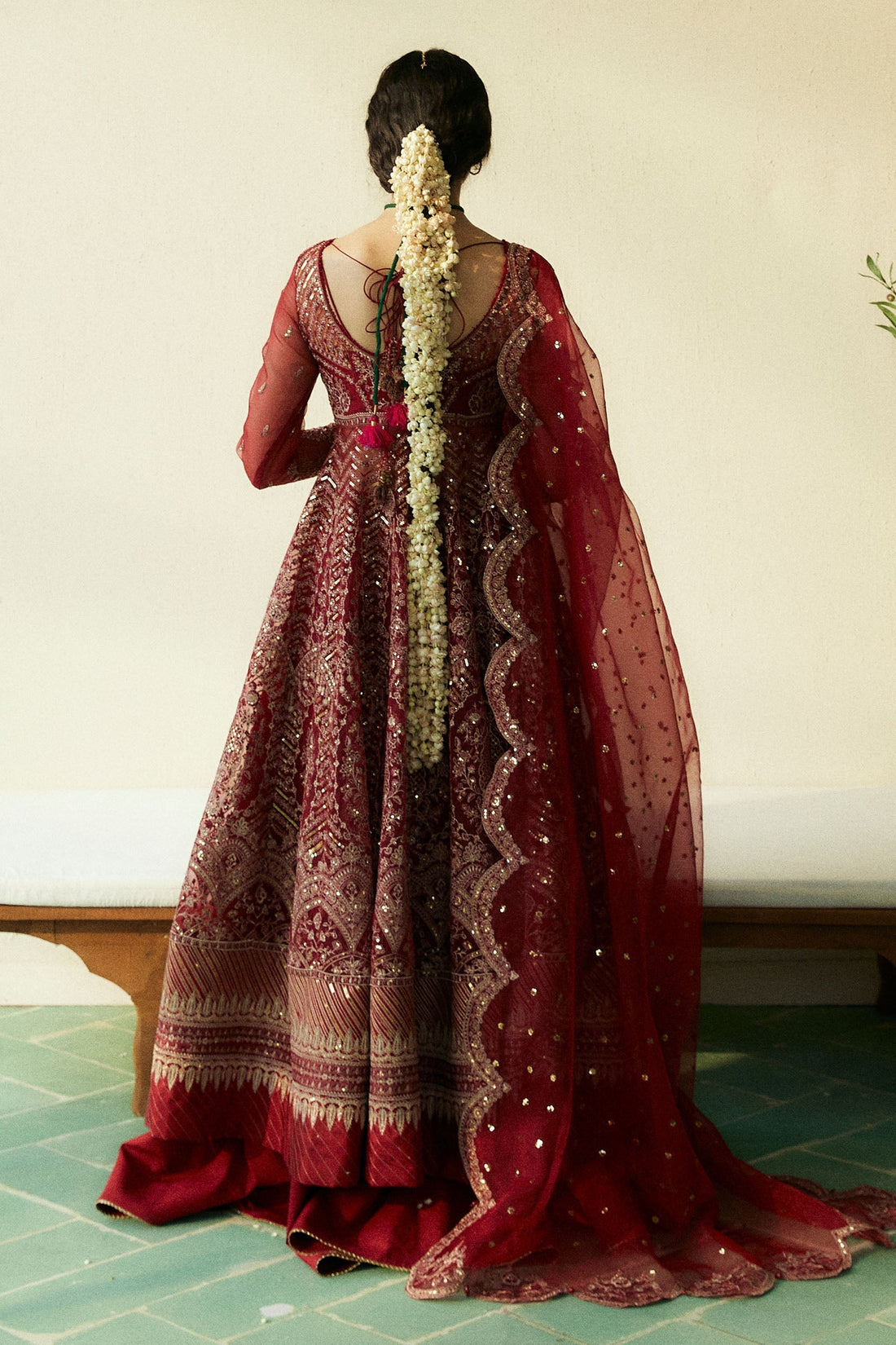 Zara Shahjahan | Lovent Wedding 2025 | CHERIE-D3 XS Blood Red Poly Organza