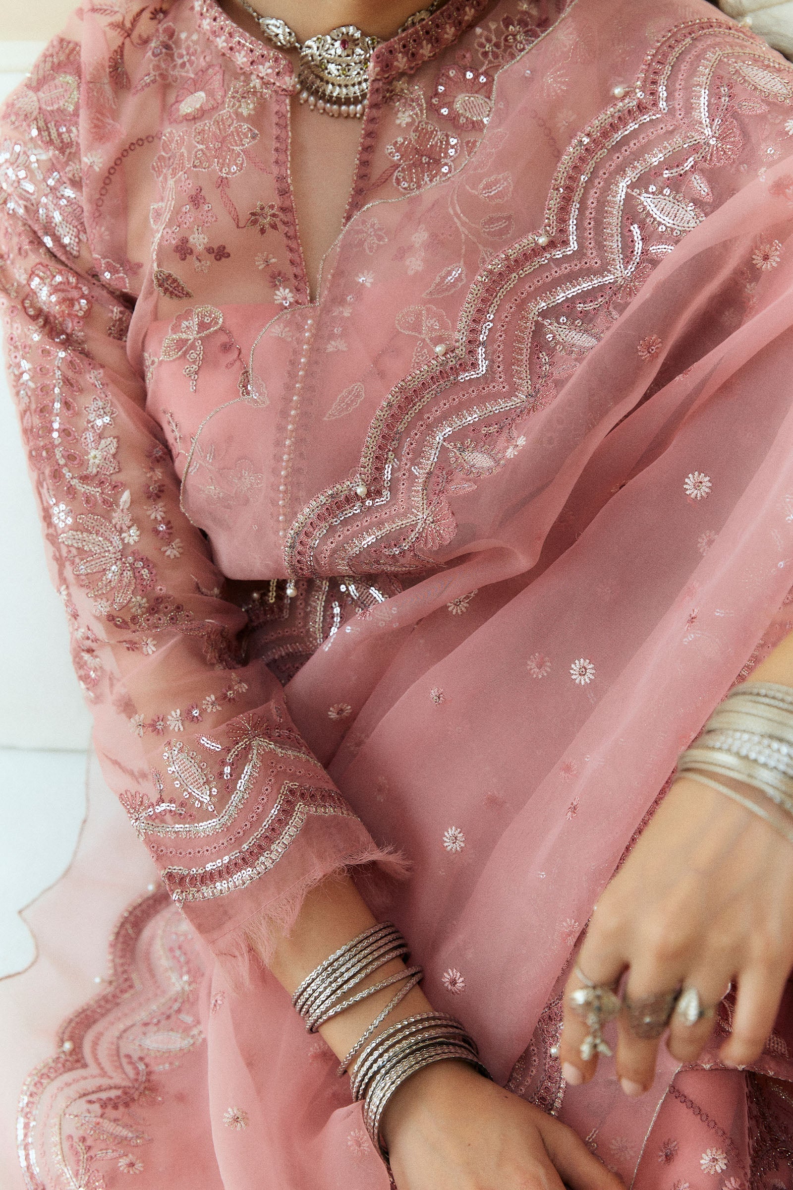 Zara Shahjahan | Lovent Wedding 2025 | BISOU-D4 L Blush Pink Poly Organza