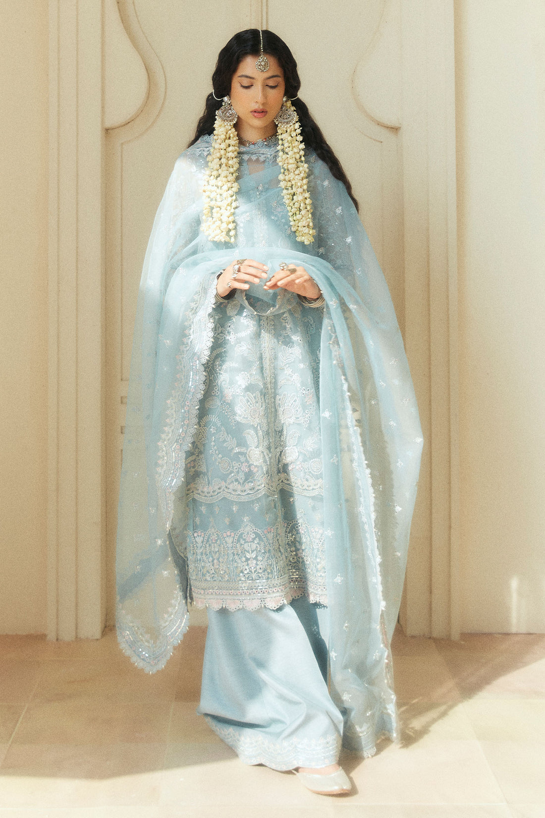 Zara Shahjahan | Lovent Wedding 2025 | CIEL-D5 XS Pale Sky Blue Organza