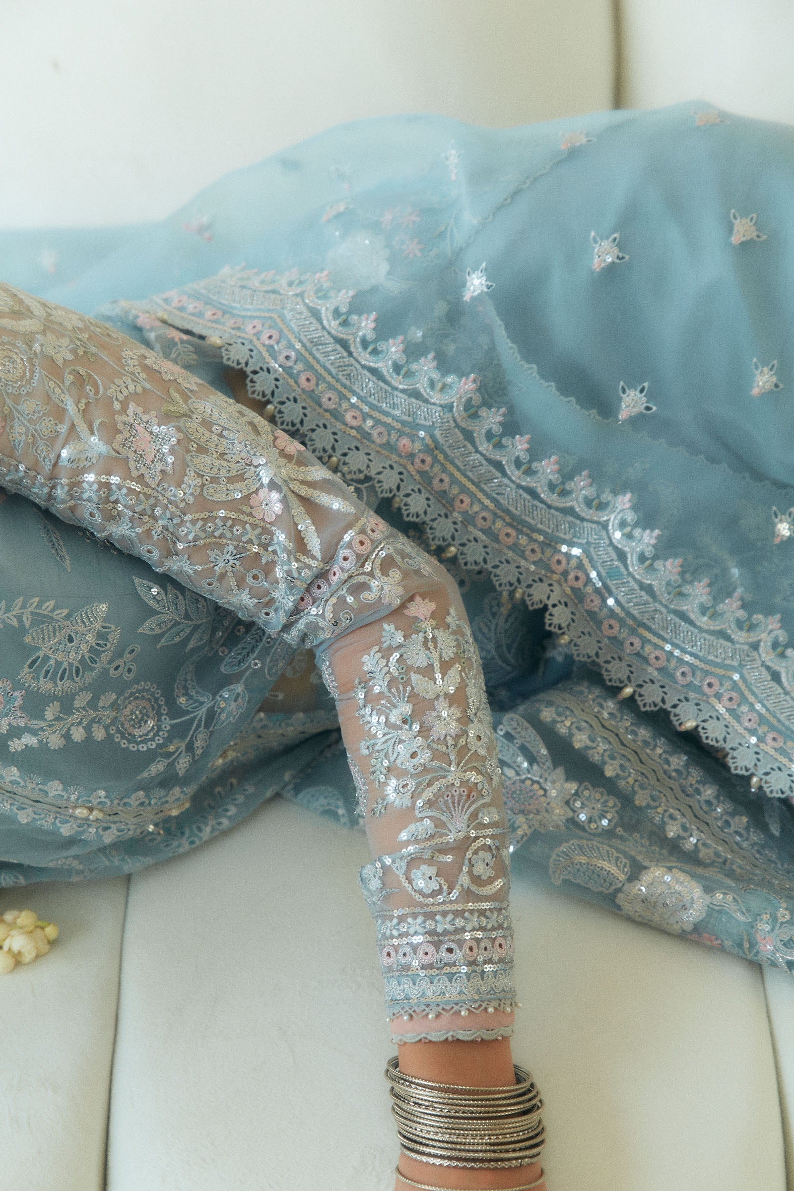 Zara Shahjahan | Lovent Wedding 2025 | CIEL-D5 XL Pale Sky Blue Organza