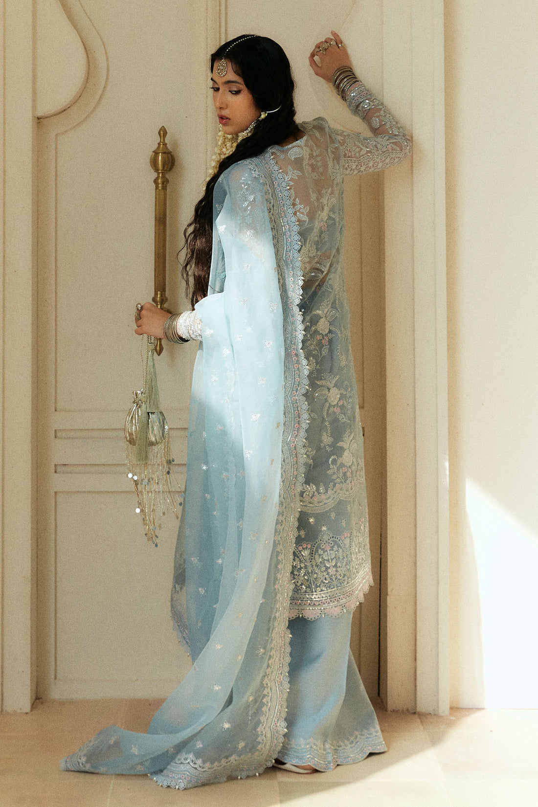 Zara Shahjahan | Lovent Wedding 2025 | CIEL-D5 XS Pale Sky Blue Organza