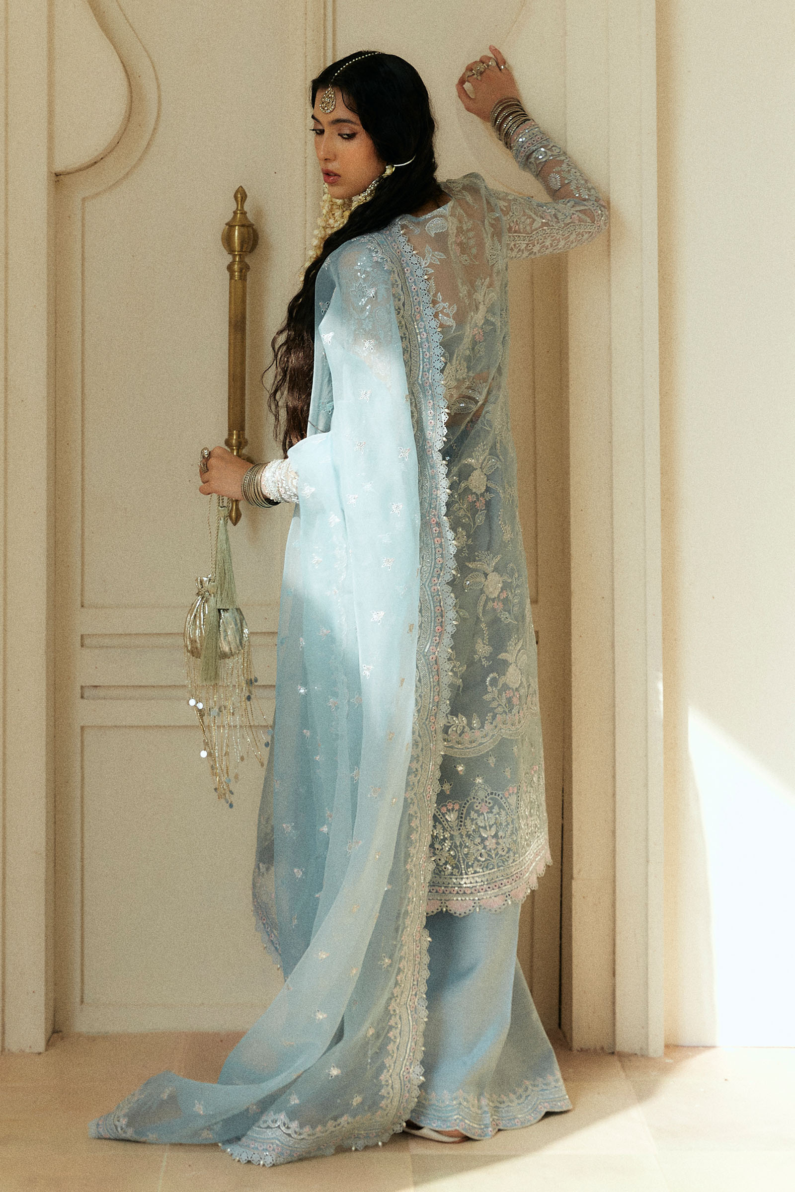 Zara Shahjahan | Lovent Wedding 2025 | CIEL-D5 S Pale Sky Blue Organza
