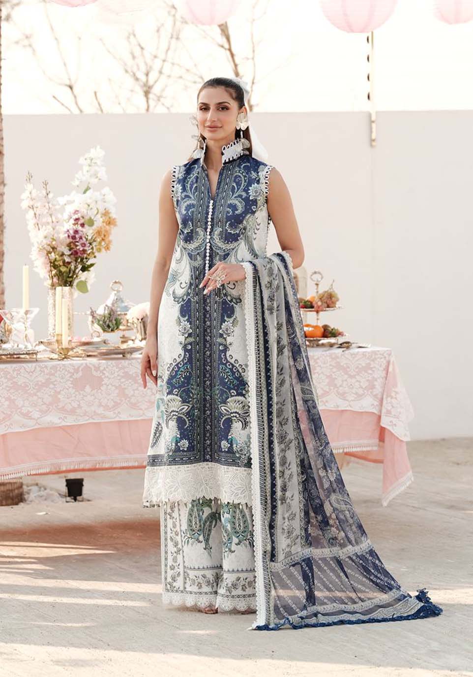 Zarqash | Luxe Lawn 24 | ZQ 10 - Pakistani Designer Dress - by Zarqash | Type: Luxury - 100% Original at Saira Sultan