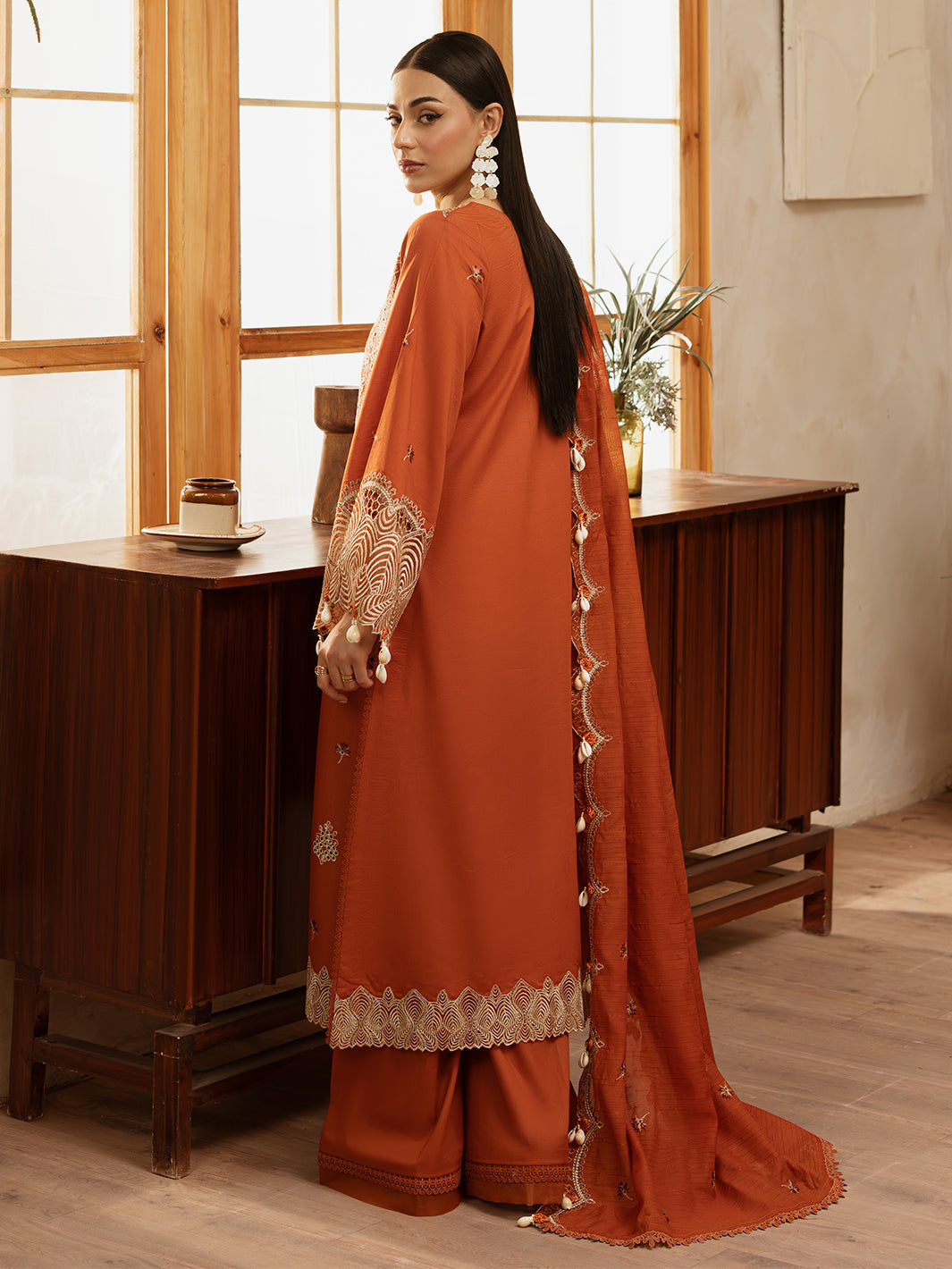 Mahnur | Florence Luxury Lawn 25 | ZIMAL XS Burnt Orange Lawn