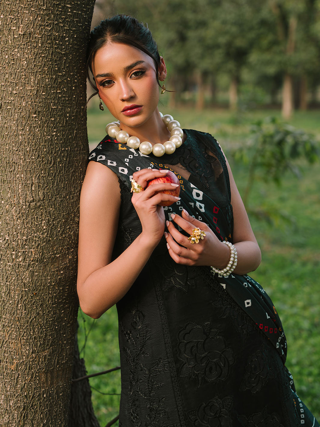 Mahnur | Dahlia Luxury Lawn 25 | Zoe M Black Lawn